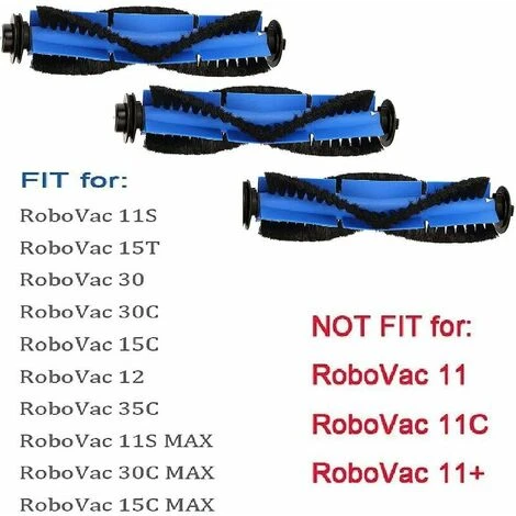 Piece Rolling Brush Replacement Set Compatible With Eufy RoboVac 11S, RoboVac 11S MAX, RoboVac 30, RoboVac 30C, RoboVac 15C Robot Vacuum Cleaner 4 Piece Rolling Brush Replacement Set Compatible With Eufy RoboVac 11S, RoboVac 11S MAX, RoboVac 30, RoboVac 30C, RoboVac 15C Robot Vacuum Cleaner - Image 2