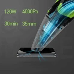 Cordless Handheld Vacuum Cleaner, 4000PA Car Vacuum Cleaner, 120W Power, USB Rechargeable, Wet And Dry Vacuum Cleaner -Home Appliance Store 88298589 3