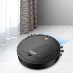 Robot Vacuum Cleaner, Powerful Robot Vacuum Cleaner, Anti-Collection, Anti-Drop, Multiple Mode, For Household/Pet Hair/Dust/Floor Cleaning, Quiet (Black)