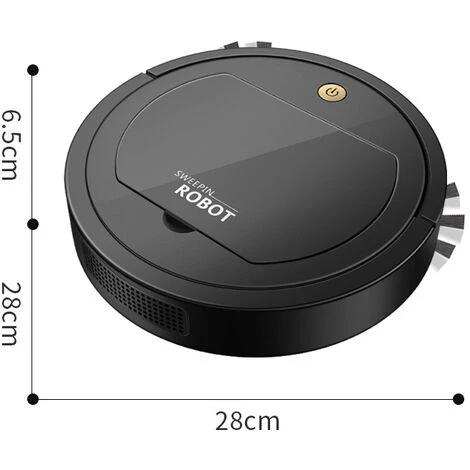 Robot Vacuum Cleaner, Powerful Robot Vacuum Cleaner, Anti-Collection, Anti-Drop, Multiple Mode, For Household/Pet Hair/Dust/Floor Cleaning, Quiet (Black) 4 Robot Vacuum Cleaner, Powerful Robot Vacuum Cleaner, Anti-Collection, Anti-Drop, Multiple Mode, For Household/Pet Hair/Dust/Floor Cleaning, Quiet (Black) - Image 2