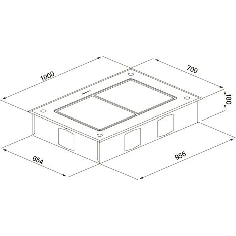 ViandPro - VP-CH4223B-EX Gemini 100 X 70cm Ceiling Hood With 1200m3/h External Motor 4 ViandPro - VP-CH4223B-EX Gemini 100 X 70cm Ceiling Hood With 1200m3/h External Motor - Image 2