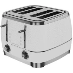 Beko Off White & Chrome Cosmopolis Dome Kettle & 4 Slice Toaster Set -Home Appliance Store 88700104 5