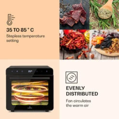 Klarstein Shaftesbury Dehydrator 700W Timer Function 35-85°C Digital Touch Display -Home Appliance Store 88716596 4