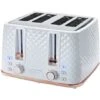 Toaster White And Rose Gold Diamond -Home Appliance Store 89367640 1