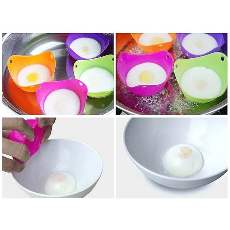 Set Of 6 Silicone Poaching Cups For Perfect Poached Eggs 4 Set Of 6 Silicone Poaching Cups For Perfect Poached Eggs - Image 2