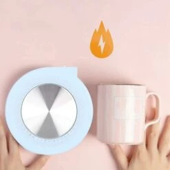 USB Mug Heater Mat, Coffee Mug Warmer For Office/Home/Office USB Heating Insulation (Blue) -Home Appliance Store 89795509 5