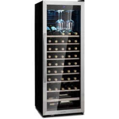 Klarstein Vinamour 46 Uno Wine Refrigerator 1 Zone 155 L/46 Fl. 4-18 °C Stainless Steel