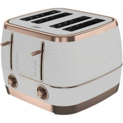 Beko Off White & Rose Gold Cosmopolis Dome Kettle & 4 Slice Toaster Set 11 Beko Off White & Rose Gold Cosmopolis Dome Kettle & 4 Slice Toaster Set -Home Appliance Store 90587913 5