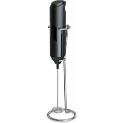 Electric Milk Frother Handheld With Stainless Steel Stand Battery Powered Foam Maker