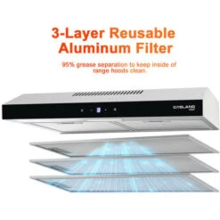 Gasland Chef SR60SS Visor Cooker Hoods 60cm, Quiet Cooker Hood Exhaust 202 M³/h With Carbon Filters Recirculating, 3 Levels Touch Control Undercabinet Extractor Stainless Steel Silver Glass Screens [E 9 Gasland Chef SR60SS Visor Cooker Hoods 60cm, Quiet Cooker Hood Exhaust 202 M³/h With Carbon Filters Recirculating, 3 Levels Touch Control Undercabinet Extractor Stainless Steel Silver Glass Screens [E -Home Appliance Store 90748752 3