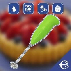 Milk Frother - Electric Whisk - Battery Operated Mini Whisk - Stainless Steel Plastic Coffee Frother - Kitchen Accessories - Green -Home Appliance Store 91171783 3