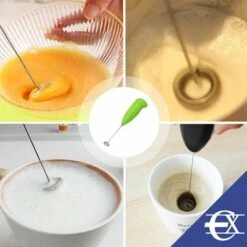 Milk Frother - Electric Whisk - Battery Operated Mini Whisk - Stainless Steel Plastic Coffee Frother - Kitchen Accessories - Green -Home Appliance Store 91171783 5