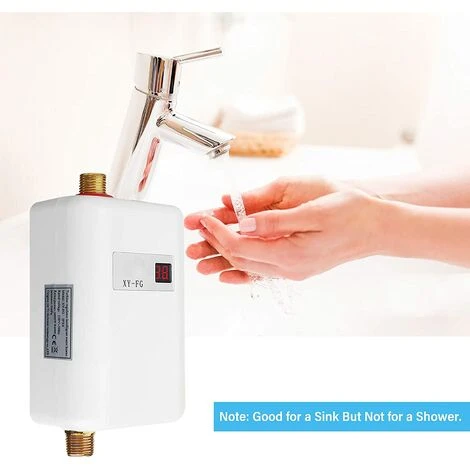 Electric Water Heater,Mini Fast Heating Water Heater Anti-Leakage Protection, IPX4 Splash-Proof Water Heater (White) 5 Electric Water Heater,Mini Fast Heating Water Heater Anti-Leakage Protection, IPX4 Splash-Proof Water Heater (White) - Image 3