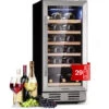 Klarstein Vinovilla 29 Built-In Wine Fridge 81 L / 29 Bottles 1 Zone Glass Door Stainless Steel -Home Appliance Store 92526667 1