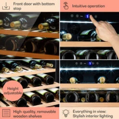 Klarstein Vinsider 52 Built-In Uno Built-In Wine Fridge 52 Bottles 137 Ltr Stainless Steel -Home Appliance Store 93285437 5