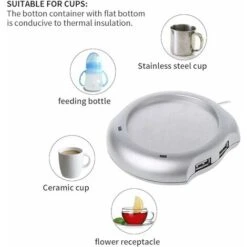 USB Coffee Cup Warmer Desktop Cup Warmer 10cmx9cmx2cm -Home Appliance Store 93535544 4