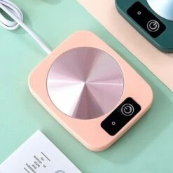 USB Portable Cup Warmer Mini Thermostatic Powder Pink Heating Mat 16cm12cm2.5cm -Home Appliance Store 93535708 3