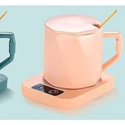 USB Portable Cup Warmer Mini Thermostatic Powder Pink Heating Mat 16cm12cm2.5cm -Home Appliance Store 93535708 5