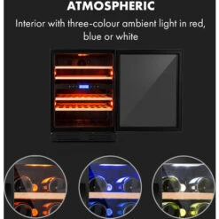 Klarstein Vinovilla 43 Built-In Duo Onyx Edition Wine Fridge 129 Litres 43 Bottles 2 Zones -Home Appliance Store 93825058 3