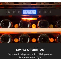 Klarstein Vinovilla 43 Built-In Duo Onyx Edition Wine Fridge 129 Litres 43 Bottles 2 Zones -Home Appliance Store 93825058 4