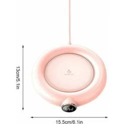 Coffee Mug Warmer, Automatic Shut Off USB Cup Warmer, Electric Beverage Heater, Tea Drink Heater Tray Mug Pad Heating Coaster Pad 220V (Pink) -Home Appliance Store 94197437 4