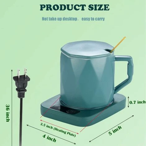 Coffee Mug Cup Warmer Coaster For Coffee Tea Cocoa Milk Food Fruits Candle, Aluminum Metal Panel, Safe Reliable, Green (4" X 5") 7 Coffee Mug Cup Warmer Coaster For Coffee Tea Cocoa Milk Food Fruits Candle, Aluminum Metal Panel, Safe Reliable, Green (4" X 5") - Image 5