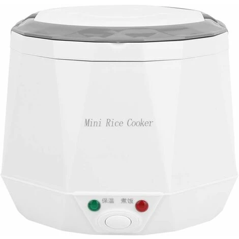 1.6 L Mini Rice Cooker - 12V Electric Food Steamer - Household Multi Cooker Portable Rice Cooking Steaming Pot For Car/Home/Travel - Kitchen Tool Instant Keep Warm (White) 3 1.6 L Mini Rice Cooker - 12V Electric Food Steamer - Household Multi Cooker Portable Rice Cooking Steaming Pot For Car/Home/Travel - Kitchen Tool Instant Keep Warm (White)