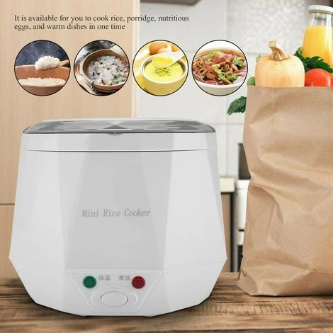 12V 100W 1.3 L Electric Portable Multifunctional Rice Cooker Food Steamer For Car White 4 12V 100W 1.3 L Electric Portable Multifunctional Rice Cooker Food Steamer For Car White - Image 2