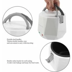 12V 100W 1.3 L Electric Portable Multifunctional Rice Cooker Food Steamer For Car White 9 12V 100W 1.3 L Electric Portable Multifunctional Rice Cooker Food Steamer For Car White -Home Appliance Store 95534299 4