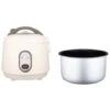 Rice Cooker, Circulation Heating Plastic Intelligent Nonstick Small Rice Cooker For Travel (White) 1 Rice Cooker, Circulation Heating Plastic Intelligent Nonstick Small Rice Cooker For Travel (White) -Home Appliance Store 95534308 1