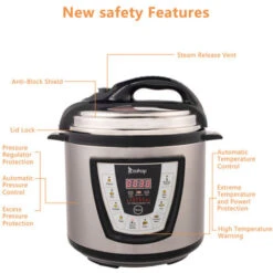 Fitprobo 6L13 All-in-one Stainless Steel Electric Pressure Cooker In Primary Color, Side Handle Style, With Reservation Function/heat Preservation Function -Home Appliance Store 95603016 4