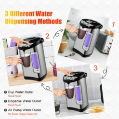5L Adjustable Instant Hot Water Dispenser Electric Hot Pot Kettle W/Auto-Cut Off -Home Appliance Store 95923951 3