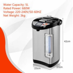 5L Adjustable Instant Hot Water Dispenser Electric Hot Pot Kettle W/Auto-Cut Off -Home Appliance Store 95923951 5