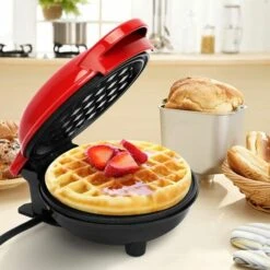 Waffle Iron Mini Waffles, Small Waffle Iron With Non-stick Coating For Classic Waffles, Waffle Iron Belgian Waffles For Children's Birthday Parties, Family Celebrations, Easter -Home Appliance Store 96178587 5