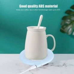 USB Mug Heater Mat, Coffee Cup Warmer For Office/Home/Office USB Heating Insulation Coaster Mug Warmer (Blue) -Home Appliance Store 97103323 4