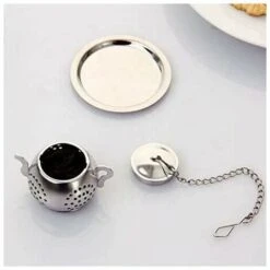 2Pcs Tea Infuser Teapot - Stainless Steel Infuser (Silver) -Home Appliance Store 97104719 3