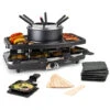 Klarstein Entrecôte 2-in-1 Raclette Grill & Fondue Natural Stone 1100W 8 Persons Coasters -Home Appliance Store 97224497 1