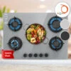 Klarstein Firetale Gas Hob 5-Burner 70 Cm Aluminium Burner Natural Gas/Propane Incl. Hose And Pressure Reducer -Home Appliance Store 97224510 1