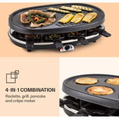 Klarstein All-U-Can Grill Raclette 4-in-1 Raclette Grill With Accessories For 8 People -Home Appliance Store 97224560 3