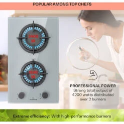 Klarstein Firetale Gas Hob 2-Burner Aluminium Burner Natural Gas/Propane Incl. Hose And Pressure Reducer 9 Klarstein Firetale Gas Hob 2-Burner Aluminium Burner Natural Gas/Propane Incl. Hose And Pressure Reducer -Home Appliance Store 97224695 3