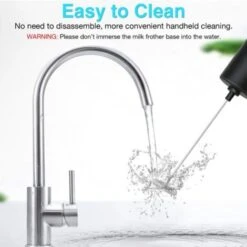 Handheld Milk Frother, Electric Milk Blender Froth Machine, Stirred Beverage Blender For Latte, Cappuccino, Hot Chocolate, Drinks, High Speed 14000 RPM (battery Not Included, With Stand) -Home Appliance Store 97905226 4