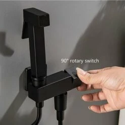 Toilet Spray Kit, Black Brass Hand Held Bidet Sprayer Bidet Sprayer Wall Mounted Toilet Sprayer Complete Kit G1/2 9 Toilet Spray Kit, Black Brass Hand Held Bidet Sprayer Bidet Sprayer Wall Mounted Toilet Sprayer Complete Kit G1/2 -Home Appliance Store 98027531 3